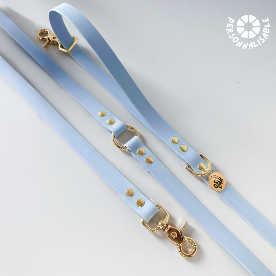 Laisse multi-positions Bleu Pastel