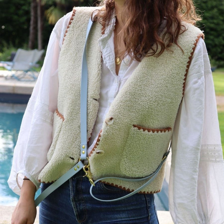 Laisse multi-positions Bleu Pastel