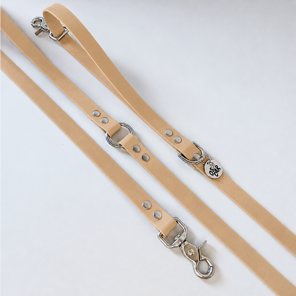 Laisse multi-positions beige