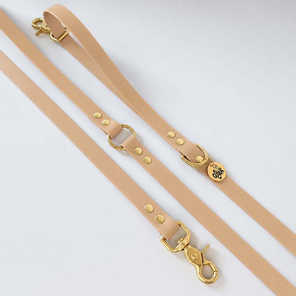 Laisse multi-positions beige